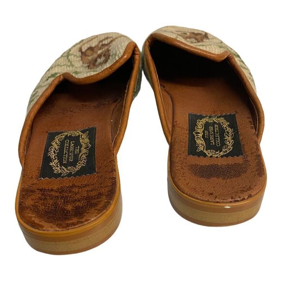 The Larkspur Collection Needle Point Monkey Leather Flats Smoking Slippers XS - Picture 4 of 7